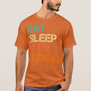 Camiseta Cryptocurrency Crypto Bitcoin Funny Eee Sleep HODL