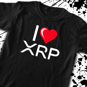 Camiseta Cryptocurrency I Love XRP Crypto Crypto Citate Hea