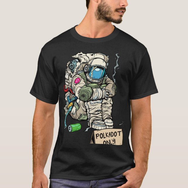 Camiseta Cryptocurrency Talk  Astronaut Hodler Begging For  (Anverso)
