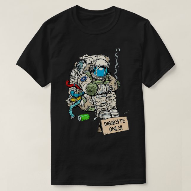 Camiseta Cryptocurrency Talk  Astronaut Hodler Begging For  (Diseño del anverso)