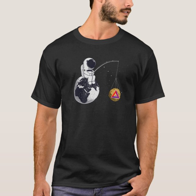 Camiseta Cryptocurrency Talk BAT To Moon Space Man HOD (Anverso)