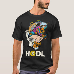 Camiseta Cryptocurrency Talk Doge HODL Space Man On Toilet