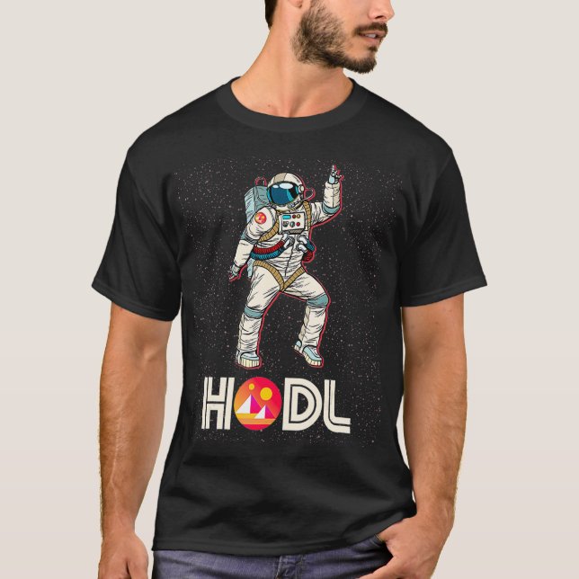 Camiseta Cryptocurrency Talk MANA HODL Decentraland Moon (Anverso)
