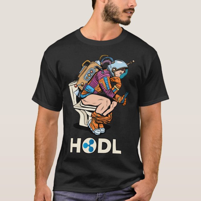 Camiseta Cryptocurrency Talk Ripple XRP Hombres De Espacio  (Anverso)