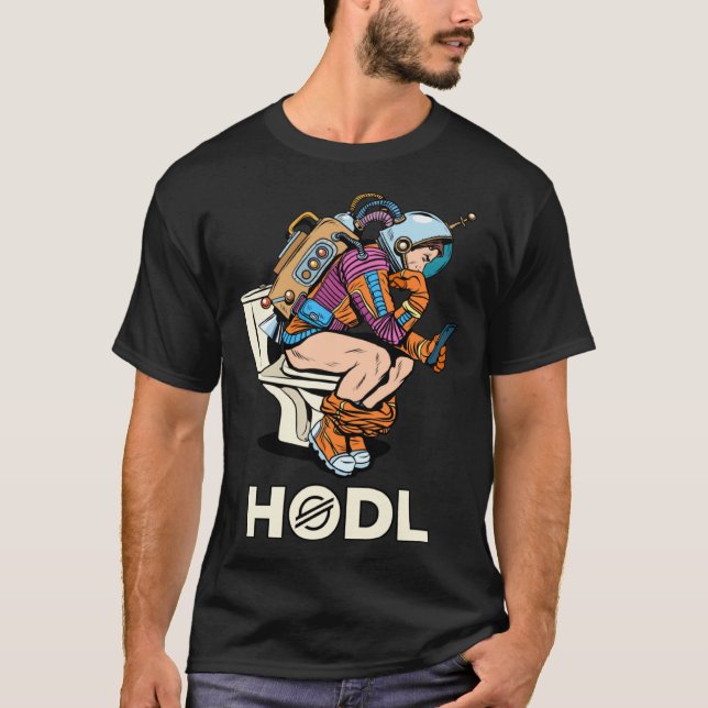 Camiseta Cryptocurrency Talk Stellar Lumens HODL Space Man  (Anverso)