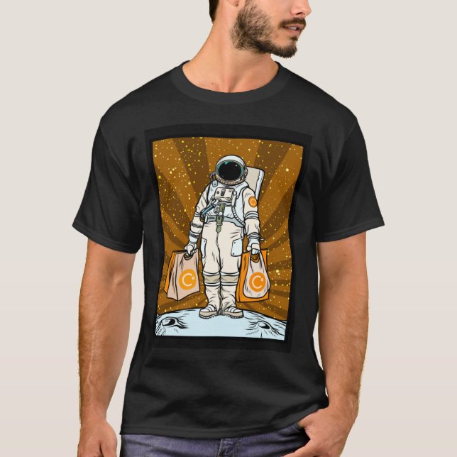 Camiseta Cryptocurrency Talk To The Moon CEL Celsius Space (Anverso)