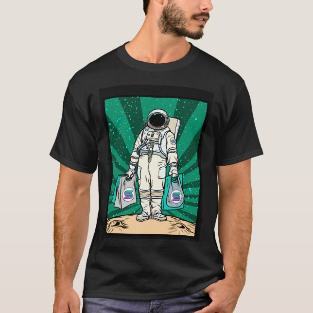 Camiseta Cryptocurrency Talk  To The Moon Solana Space Man  (Anverso)