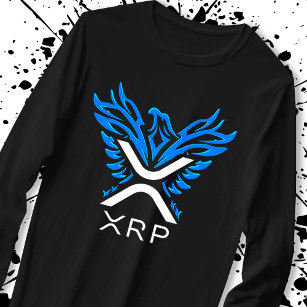 Camiseta Cryptocurrency XRP Logotipo de criptografía Blue R