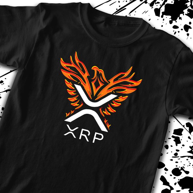 Camiseta Cryptocurrency XRP Naranja de criptografía Rising  (Subido por el creador)