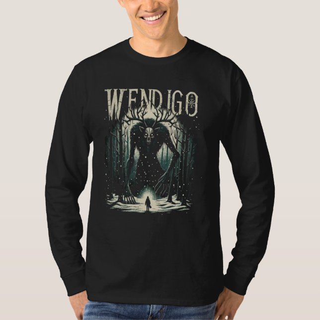 Camiseta Cryptozoología C de Wendigo Monster Legendario (Anverso)