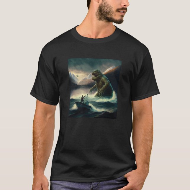 Camiseta Cryptozoologists Cryptid Lake Creature Rising from (Anverso)