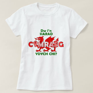 Camiseta crys-T de Cymraeg del siarad del i'n de Dw