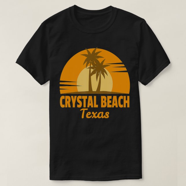 Camiseta Crystal Beach Teas Retro Beach Vacaciones (Diseño del anverso)