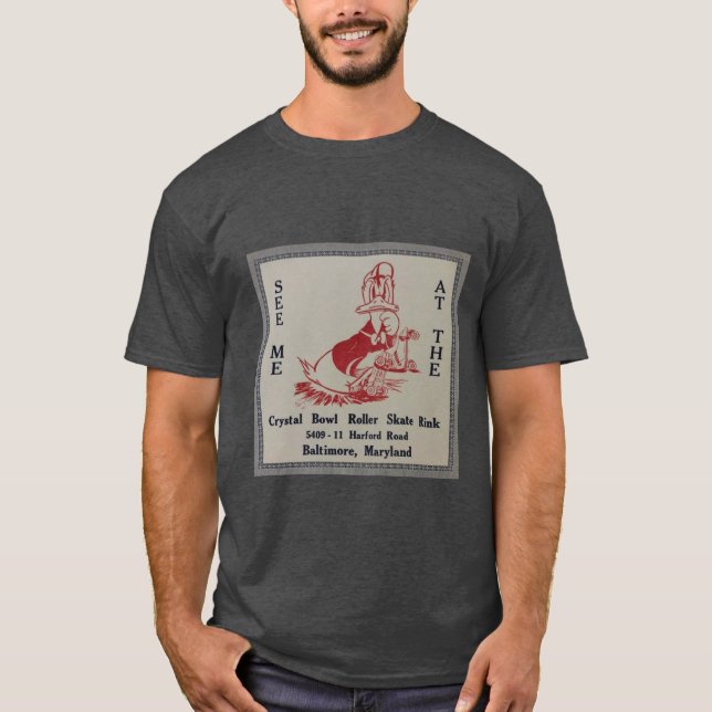 Camiseta Crystal Bowl Roller Skate Rink Baltimore Maryland (Anverso)