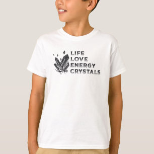 Camiseta Crystal Healing Gemstone Life Love Energy Crystals