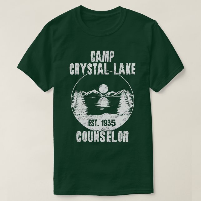 Camiseta Crystal Lake Counselor Estilo retro vintage (Diseño del anverso)