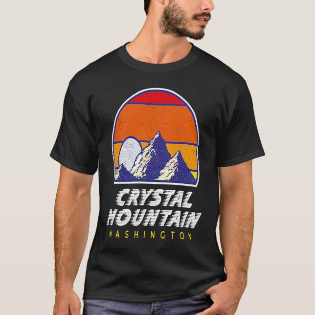 Camiseta Crystal Mountain Washington  USA Ski Resort  BACK  (Anverso)