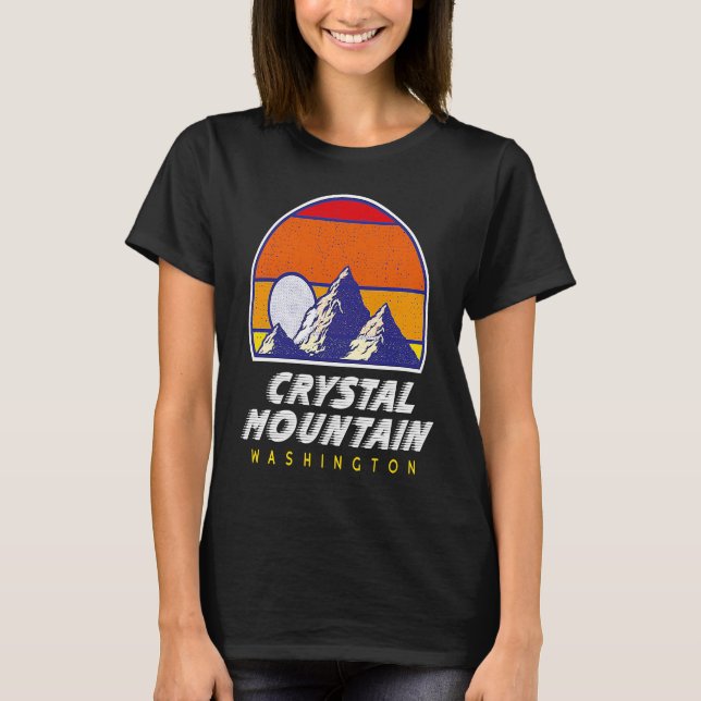 Camiseta Crystal Mountain Washington  USA Ski Resort  BACK  (Anverso)