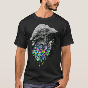Camiseta Crystal Tree Roots, Moon, Buterfly, vintage cool 