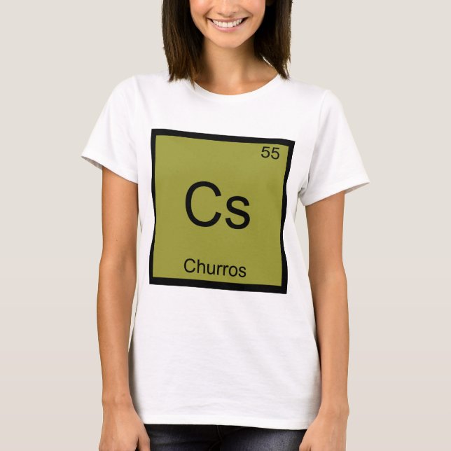 Camiseta Cs - Churros Divertido Elemento Químico Símbolo Te (Anverso)