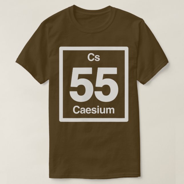 Camiseta Cs de cesio, Elementos Periódicos de Mesa, 55º cum (Diseño del anverso)