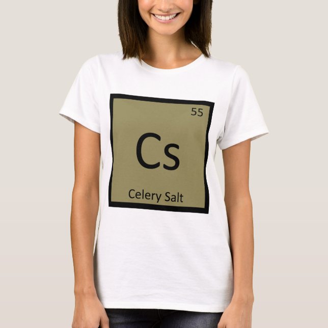 Camiseta Cs - Química de la Sal de Apio Símbolo de la Tabla (Anverso)