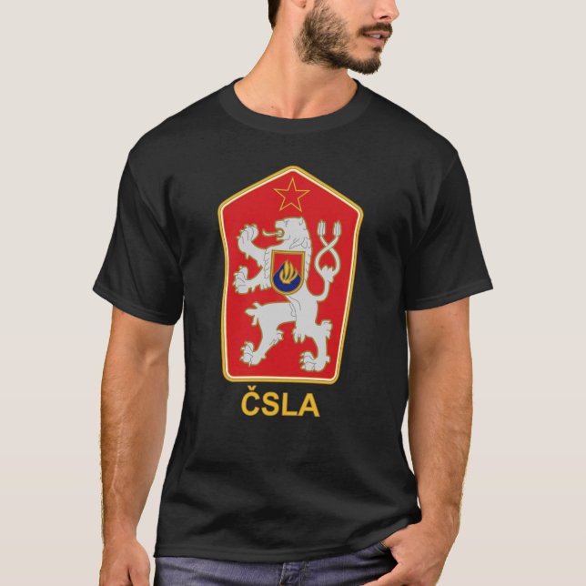 Camiseta ČSLA - Cima del Emblem del Ejército Popular Checos (Anverso)