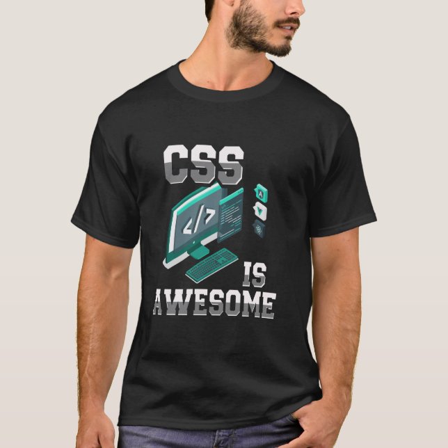 Camiseta CSS es un programa divertidísimo de codificación p (Anverso)