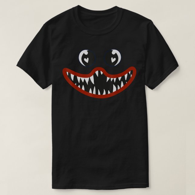 Camiseta Cstuma de creatura facial espeluznante para niños  (Diseño del anverso)