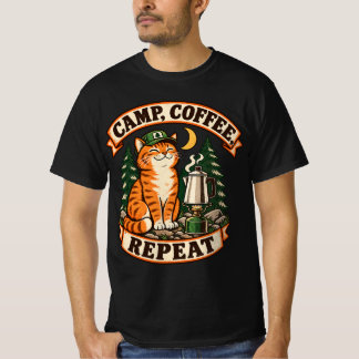 Camiseta CT de Campamento Café Repetir Gato Campin