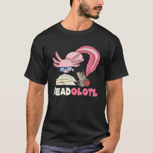 Camiseta Cte Bookworm Readolotl Leer libro Nerd Amphibia