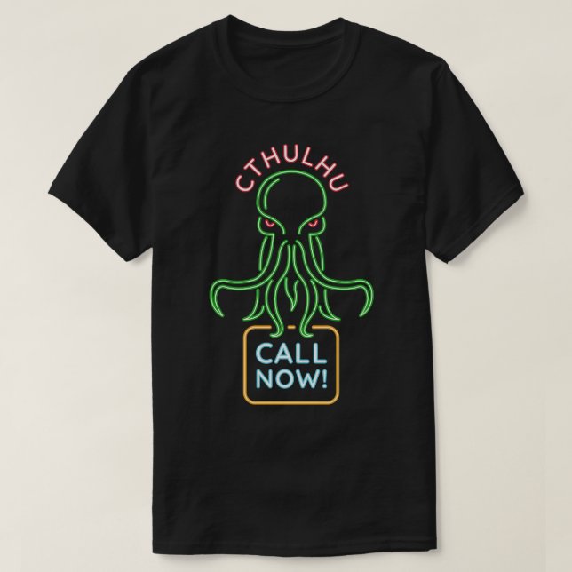 Camiseta Cthulhu Call Now (Diseño del anverso)