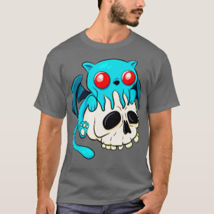 Camiseta Cthulhu Cat Cute Kawaii Cathulhu Kitten Fun Skull