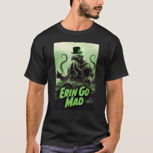 Camiseta Cthulhu Día de San Patricio Erin Vuélvete Loco Hor