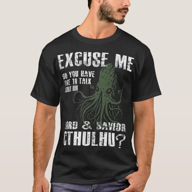 Camiseta Cthulhu Divertido Discúlpame amigo (Anverso)