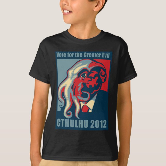 Camiseta Cthulhu para el presidente 2012 (Anverso)