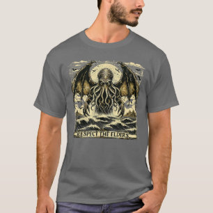 Camiseta Cthulhu Respeta a los Ancianos Vintage Horror Cósm