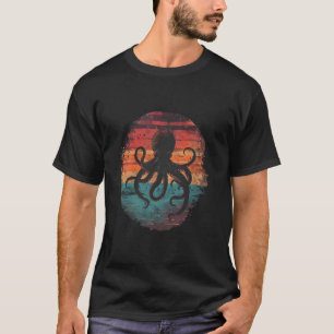 Camiseta Cthulhu Sunset Artwork Kraken Sea Ocean Octose