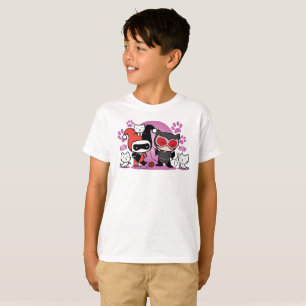 Camiseta Ctorial Harley Quinn & Ctorial Catwoman con gatos
