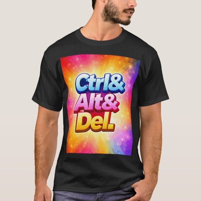 Camiseta ctrl alt del geek (Anverso)