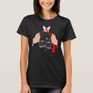 Camiseta Ctrl Alt Del I pirata informático código piratería