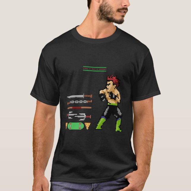 Camiseta Ctrl + Alt + Derrotar Juego (Anverso)