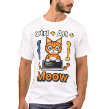 Camiseta Ctrl Alt Meow Programador Gato Codificaci