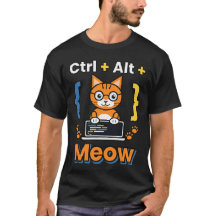 Camiseta Ctrl Alt Meow Programmer Cat Coding Geek
