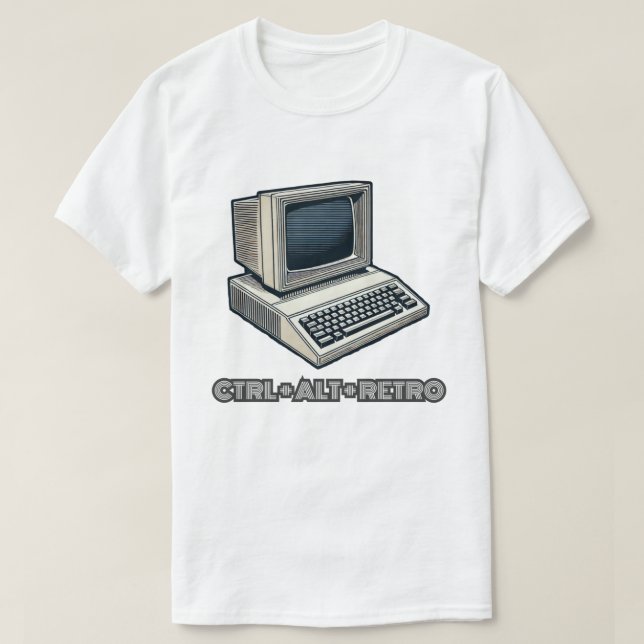 CAMISETA CTRL + ALT + RETRO PC (Diseño del anverso)