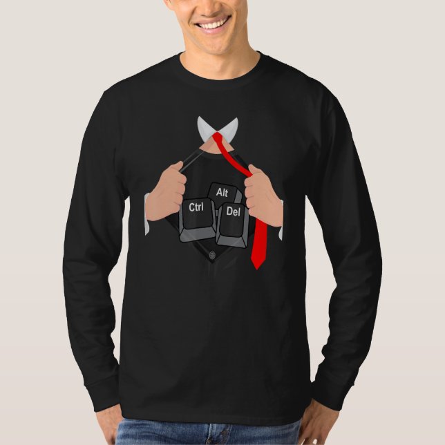 Camiseta Ctrl Alt Supr Informático Pirata Informático Códig (Anverso)