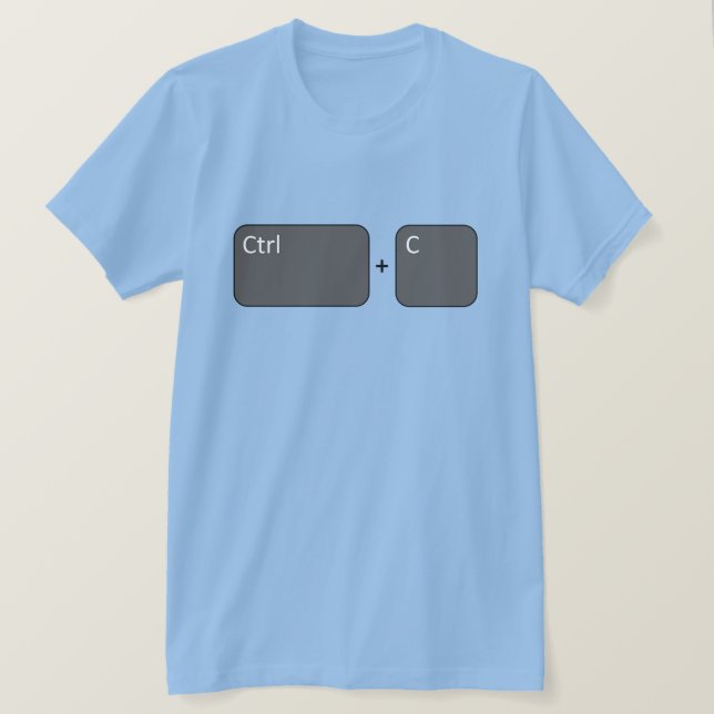 Camiseta Ctrl + C Copiar (Anverso del diseño)