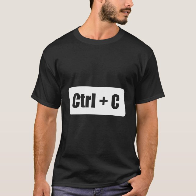Camiseta Ctrl + C Ctrl + V - Funny Parents Child Copy Pegar (Anverso)