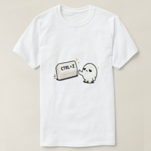 Camiseta Ctrl Z Deshacer Errores - Personaje Divertido de T