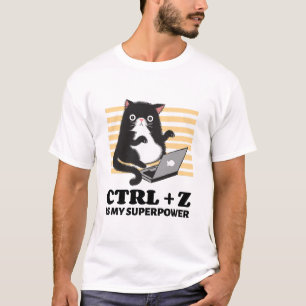 Camiseta Ctrl + Z es mi súperpoder modelo 3D